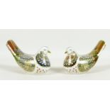 Two Royal Crown Derby paperweights, comprising 'Millenium Dove', limited edition 1130/1500, an