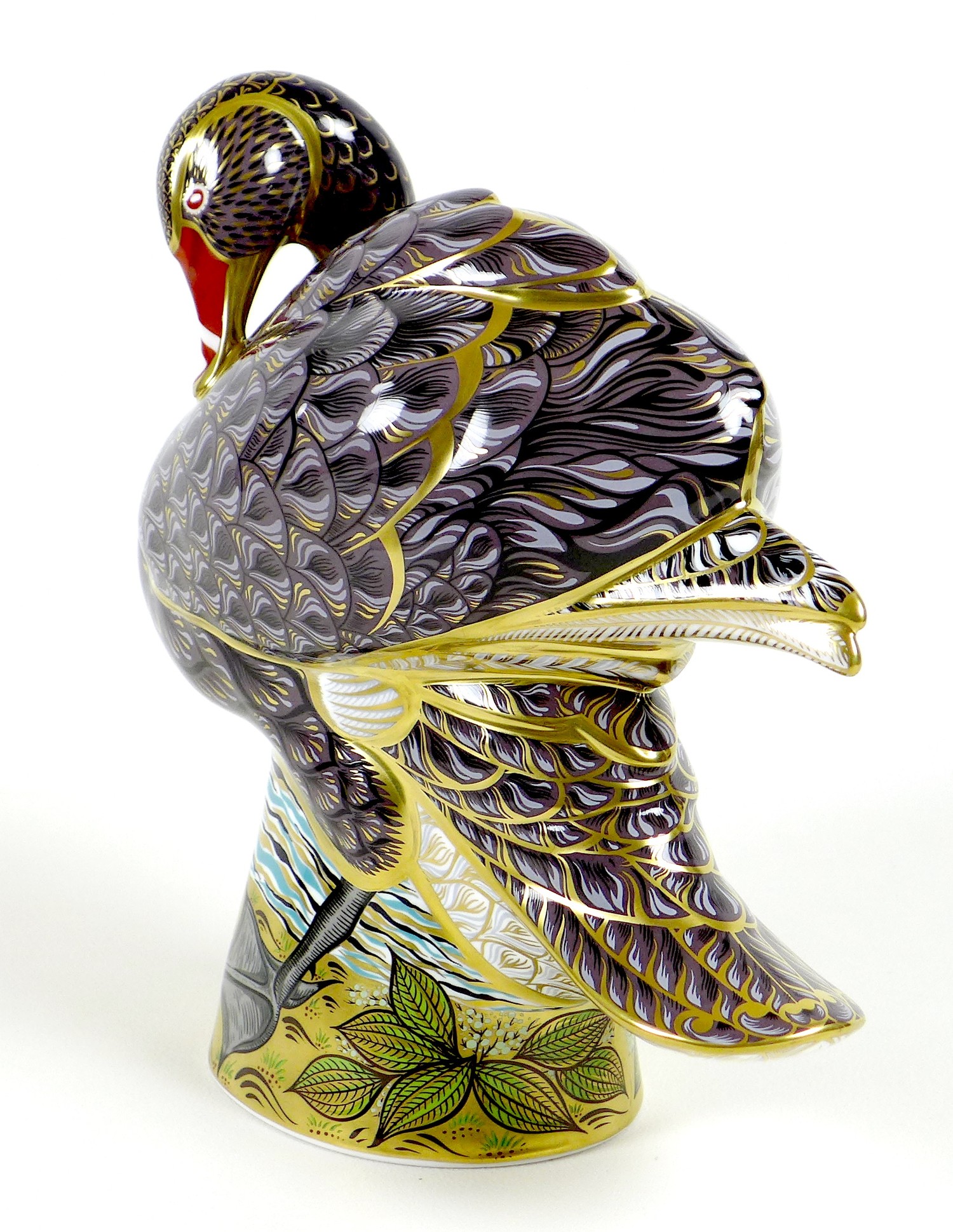 A Royal Crown Derby Prestige paperweight, modelled as ?Black Swan?, limited edition 255/300, from - Image 2 of 17