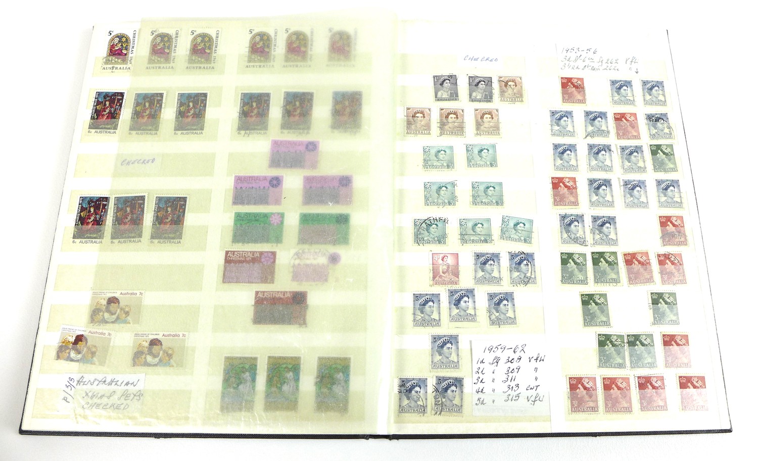 A collection of GB and Commonwealth stamps, displayed across six albums, cataloguing a full - Image 9 of 11