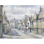 Wilfrid Rene Wood (British, 1888-1976): a view of Stamford, depicting ?St Paul?s Street? (No 2),