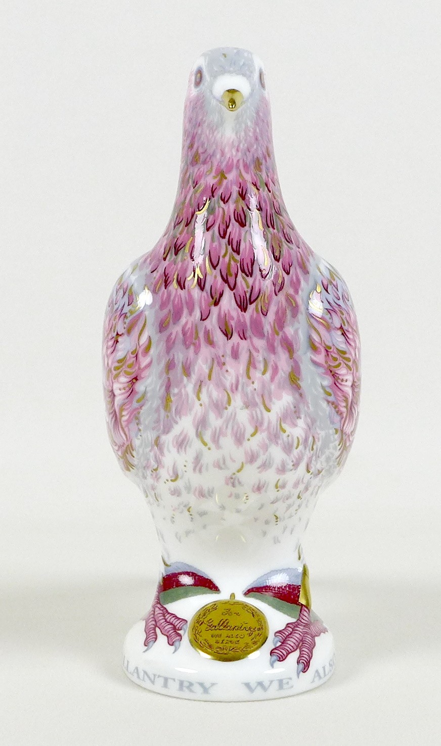 A Royal Crown Derby commemorative paperweight, modelled as 'War Pigeon', In recognition of all World - Image 3 of 10