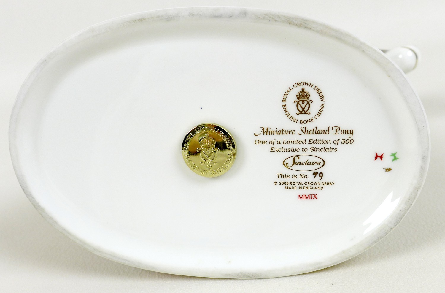 A Royal Crown Derby paperweight, modelled as 'Miniature Shetland Pony', limited edition 79/500 - Image 8 of 9