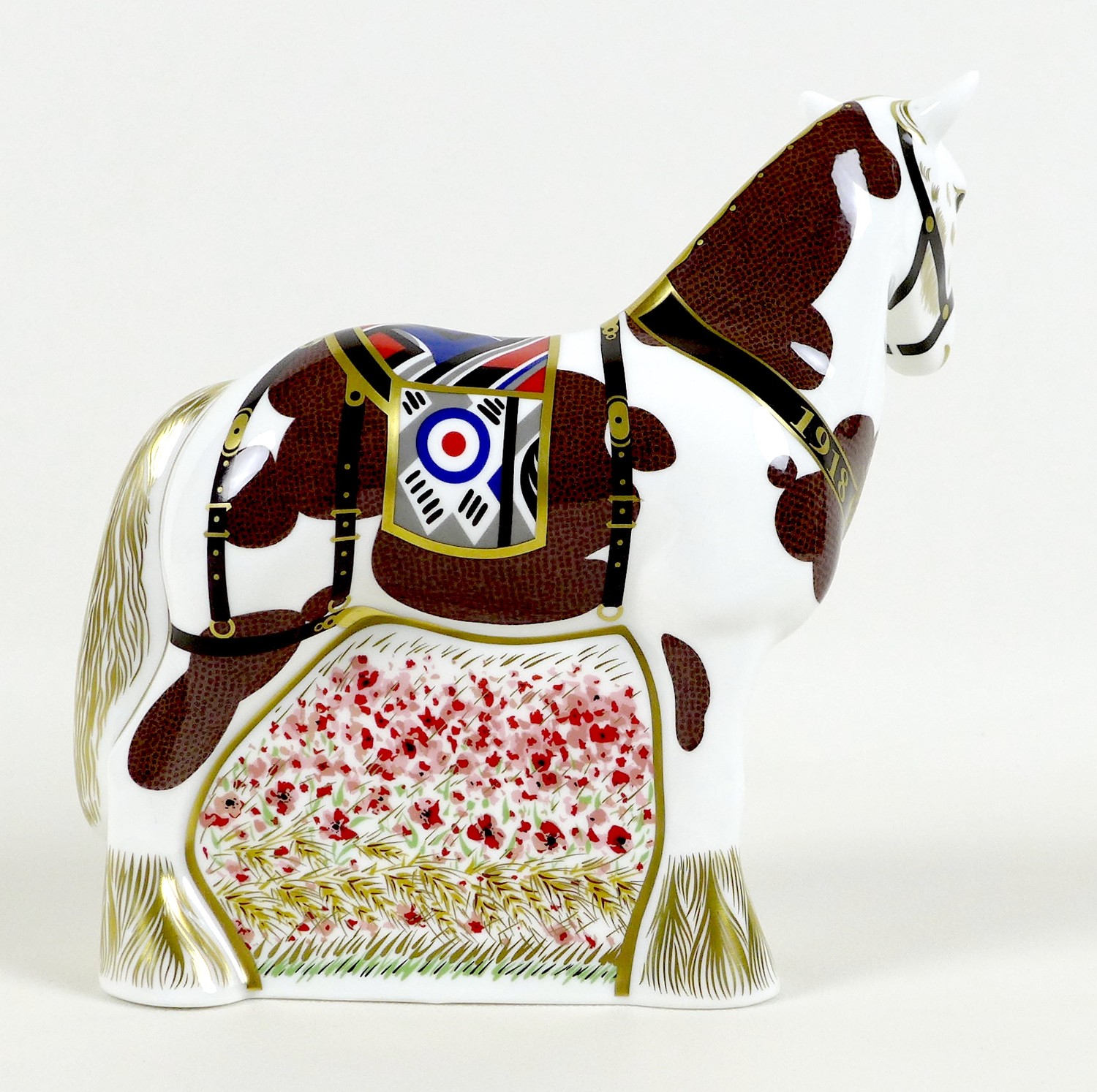 A Royal Crown Derby commemorative paperweight, modelled as 'The Derby War Horse', Commemorating - Image 5 of 11