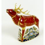 A Royal Crown Derby paperweight, 'Sherwood Stag', MMIV, limited edition 376/395 specially