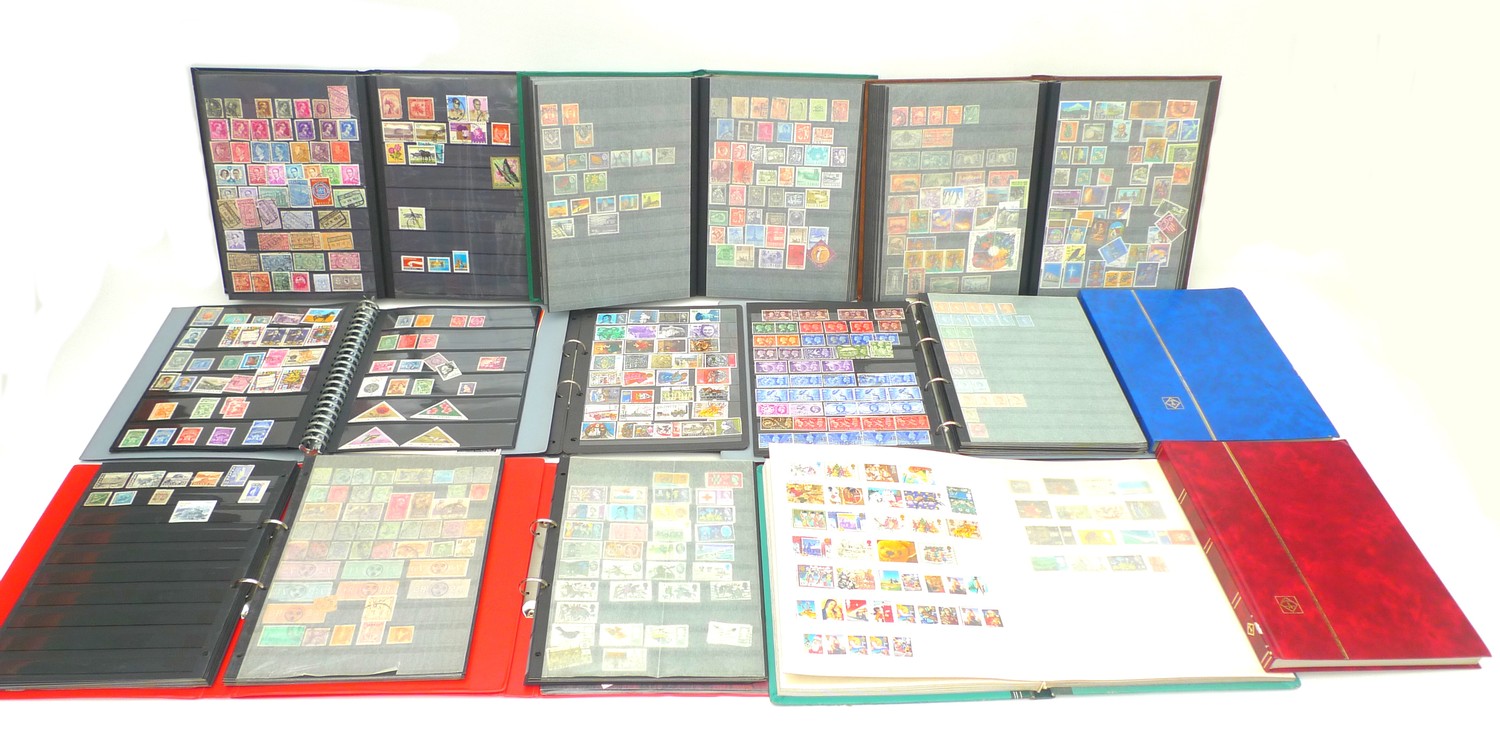 A large collection of stamps, mostly 20th century, though some earlier, GB stamps, First Day