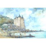 Doris E. Crichton FRSA (British, 20th century): 'The Grand Hotel, Llandudno', signed lower left,