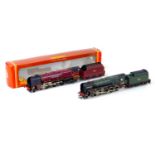 Two Hornby OO gauge model locomotives with tenders, comprising a 4-6-2 Duchess of Abercorn, with