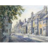 Wilfrid Rene Wood (British, 1888-1976): a view of Stamford, depicting ?St Peter?s Street? (No 3),