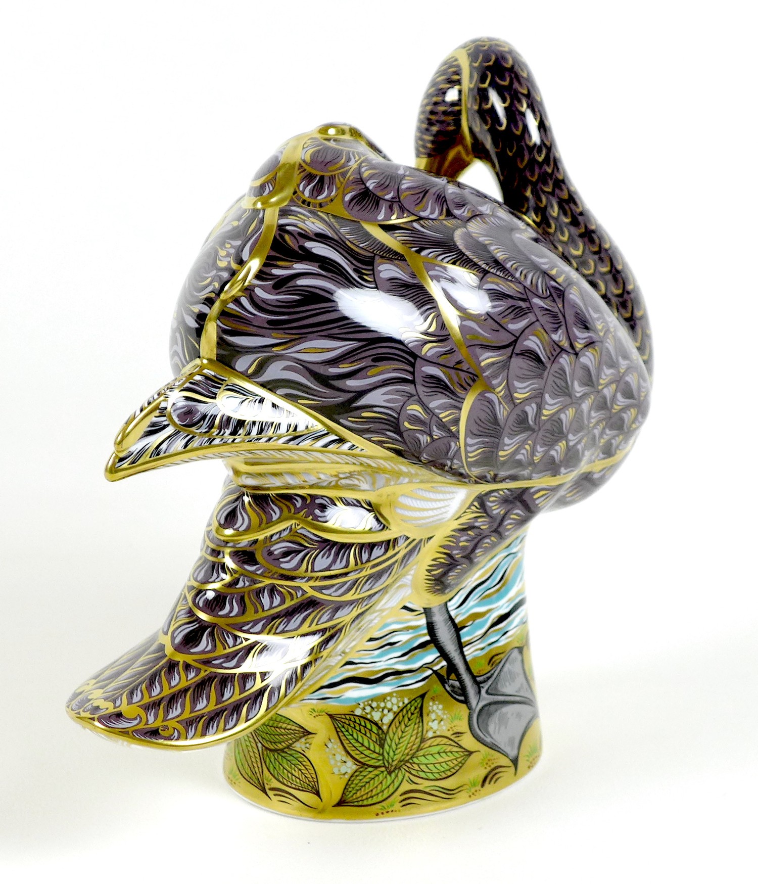 A Royal Crown Derby Prestige paperweight, modelled as ?Black Swan?, limited edition 255/300, from - Image 3 of 17