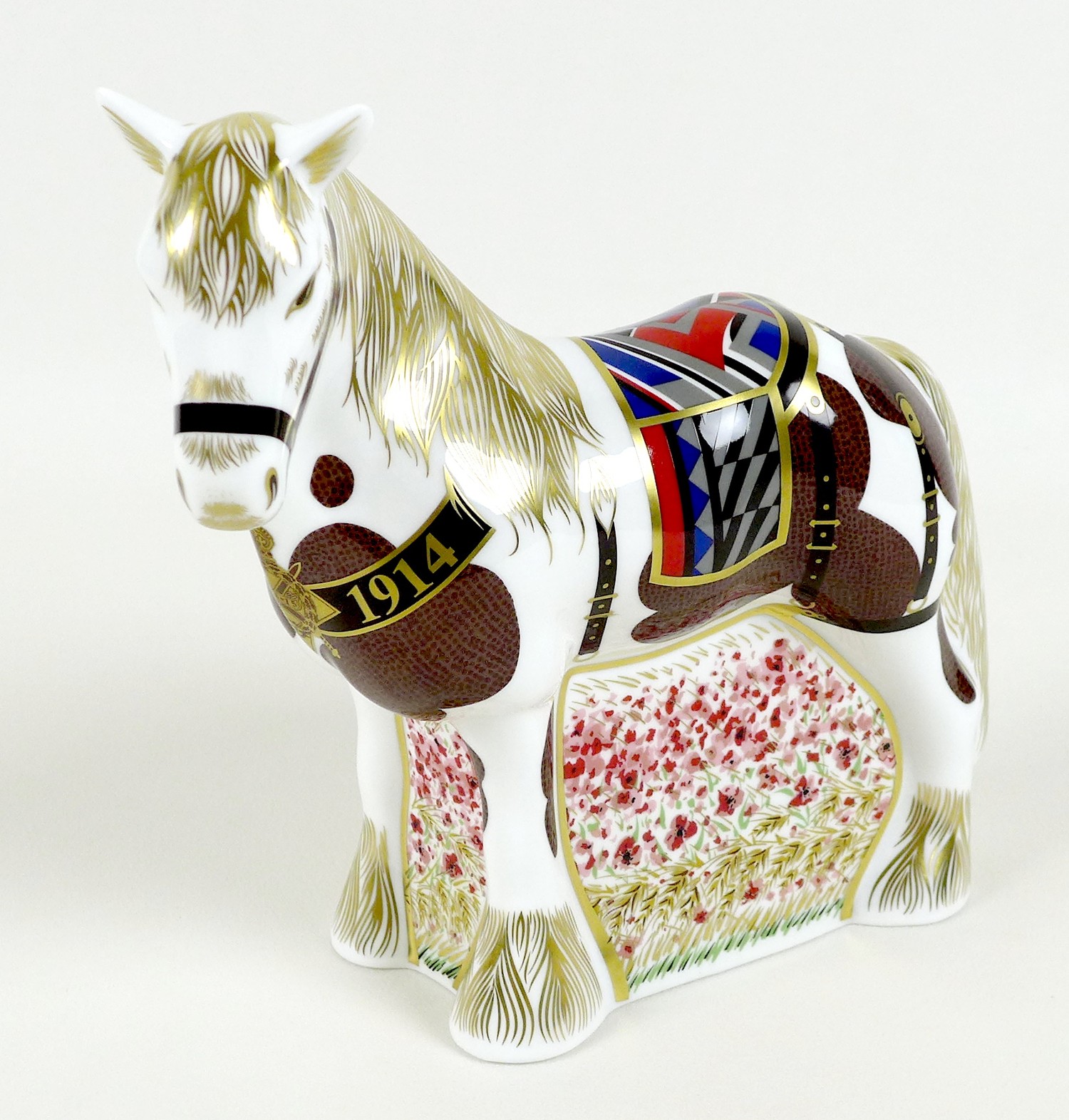 A Royal Crown Derby commemorative paperweight, modelled as 'The Derby War Horse', Commemorating - Image 2 of 11