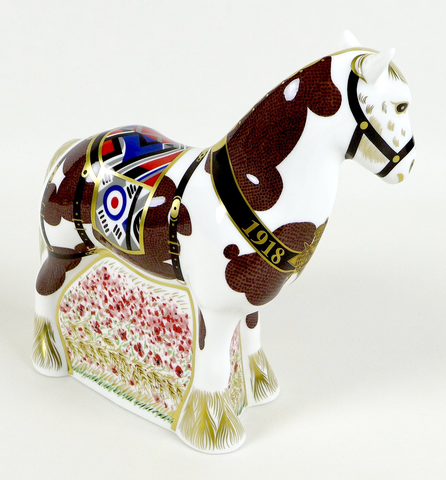 A Royal Crown Derby commemorative paperweight, modelled as 'The Derby War Horse', Commemorating - Image 4 of 11