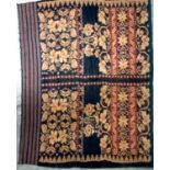 Flores Wrap Indigo dye, Ikat weave. Slightly damaged. 105 x 85cm. Late 20th c.