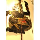 Wayang kulit shadow puppet , Semar. 64 x 30cm. Mid 20th c. Notes: Semar is a character in Indonesian