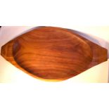 Hand carved hardwood platter from Indonesia. 50 x 25 x 4cm. New.