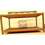 Bamboo shelf unit with 2 shelves, wall hanging. 46 x 26 x 20cm.
