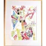 Water colour painting by Yanwar of a Legong dancer Signed Bali 2003. 48 x 40cm. Notes: Yanwar
