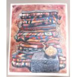 A limited print of kilims by Ferelith Molteno. 56 x 46cm. Notes: Ferelith is a well known artist who