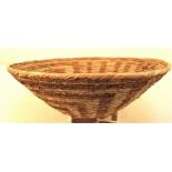 Open traditional woven basket from East Africa. 45 x 17cm.