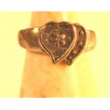 Antique Mandarin ring with overlapping love hearts.
