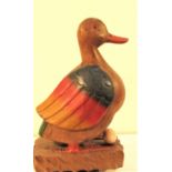 Painted wood duck with egg. 33 x 20cm. New