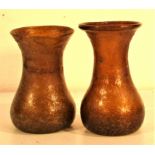 2x Afghan glass vases. Traditional hand blown in Herat Each 13 x 8cm.