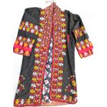 Tekke Turkoman Chapan. Worn by women and lavishly embroidered with small motifs in silk-thread kesdi