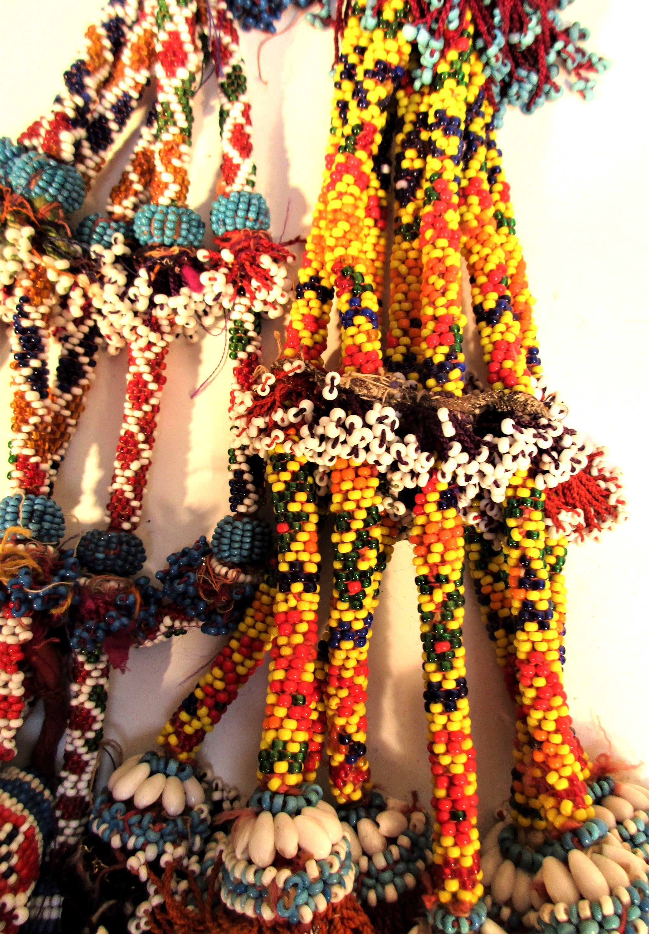 2 x Tassels. North Afghanistan . The art of bead work is popular amongst the Hazara tribes in - Image 2 of 2