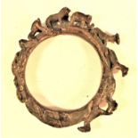 Antique cast bronze tribal bracelet from Borneo. Animals include tortoise, frog, goat, elephant,