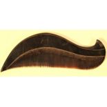 Buffalo horn comb from Lombok. Very fine teeth for nit picking. 16 x 5cm. Early 21st c.