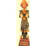 A statue of Ratna using kepeng coins. Ratna is a Hindu deity from India, but has popularity in Bali,
