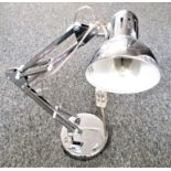 Chrome adjustable table lamp.