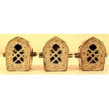 Set of 3 brass festival lights used at the Diwali Festival. Each 6 x 6cm. New