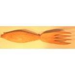 Wooden fork in form of fish. 15cm. New