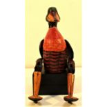 Painted sitting duck with flappy legs and wings. 30 x 10cm New