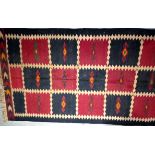 Afghan Kilim. This large, heavy rug is from the Labijar region of north Afghanistan. 420 x 195cm.