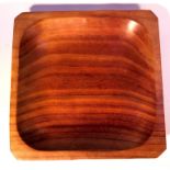 Hand carved hardwood dish from Indonesia. 20 x 20 x 3cm. New