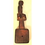 Peg box four string lute, hasapi, type guitar. The carved figure is typical of the Torba Batak. 30 x