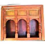 A display box I made up from an old Swat valley carved and arched front from a kitchen cupboard.