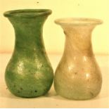 2x Afghan glass vases. Each 16 x 9cm.