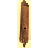 Bamboo flute from Lombok. Carved with a monkey on the mouth piece. 40 x 7cm. New