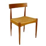 A retro Danish teak and plywood chair, with 'Control' mark plaque, 48 by 44 by 75cm high.