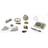 A collection of WWII aircraft relics, including items from a Spitfire of 66 Squadron: an