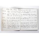 A group of three Victorian handwritten Asprey & Co diaries, titled ?William Wings Hunting Reminisces