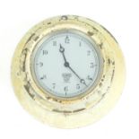 A Smiths vintage car dashboard clock, no. 152833, with Arabic silvered dial, metal casing, 14 by 6cm