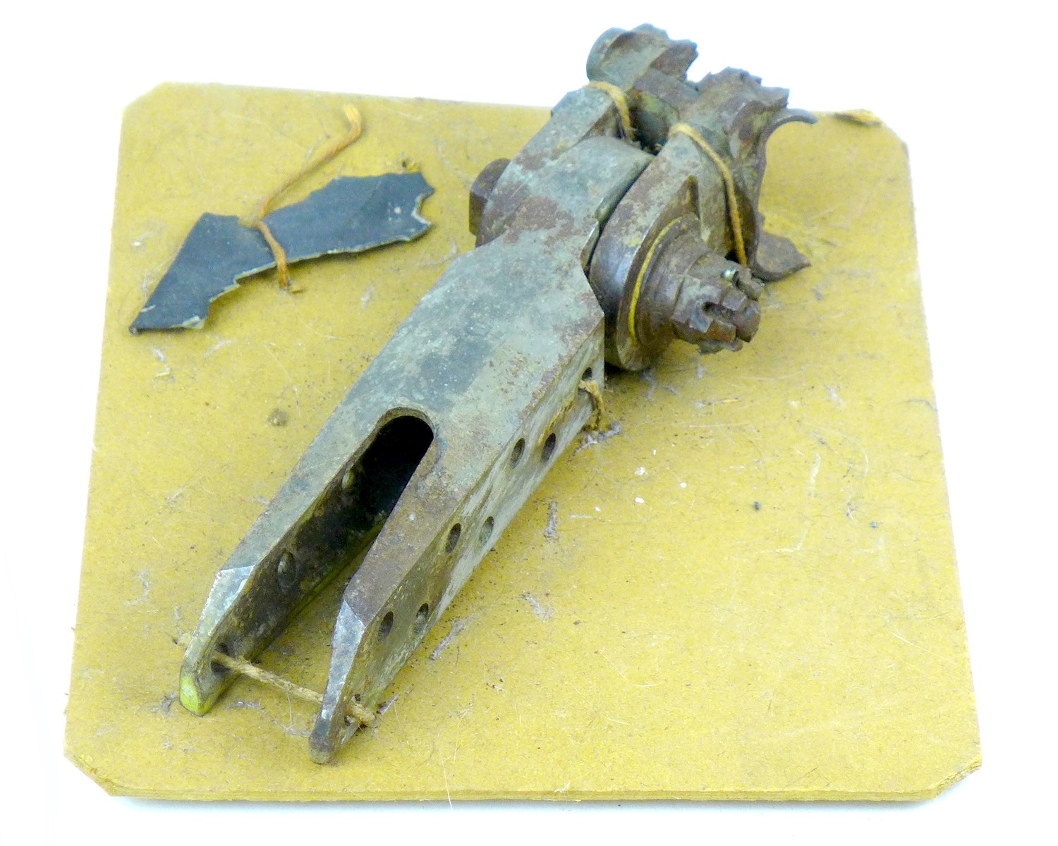 A collection of WWII aircraft relics, including what is purported to be a wing fixing from a - Image 2 of 3