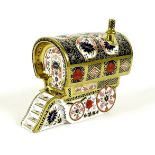 A Royal Crown Derby paperweight, modelled as 'Old Imari 1128 SGB Bow Top Wagon' Gypsy Caravan, one
