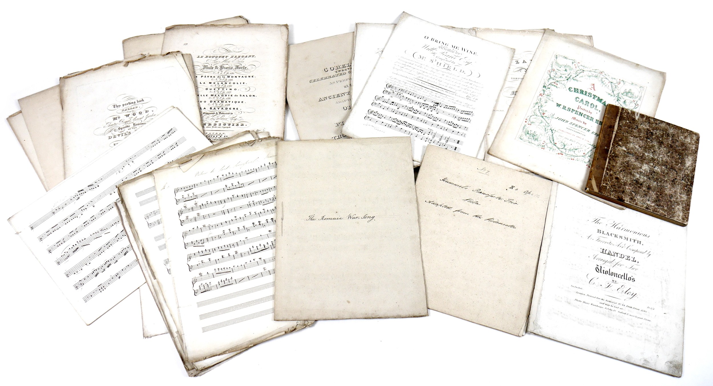 A collection of music manuscripts and sheet music. (1 box)