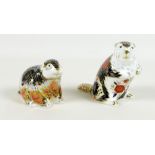 Two Royal Crown Derby paperweights, modelled as 'Riverbank Beaver', one of an exclusive edition of