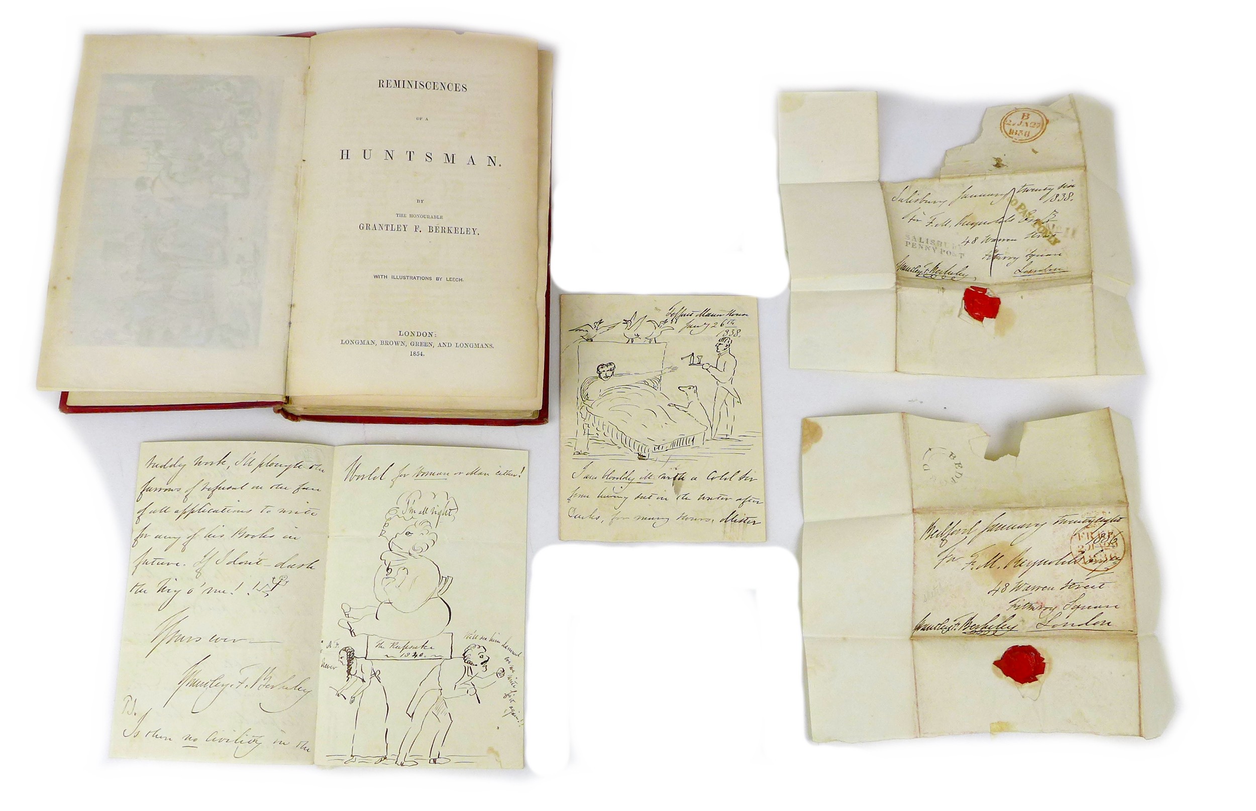 G. F. Berkeley two handwritten letters with sketches and written to Frederic Manson Reynolds (author - Image 3 of 4