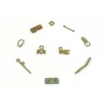 Ten Medieval and later copper alloy detectorist finds, comprising four Medieval finds, all c. 1250-
